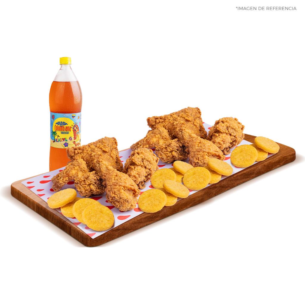 8 PRESAS + 16 AREPAS + POSTOBÓN 1,5 lt._1