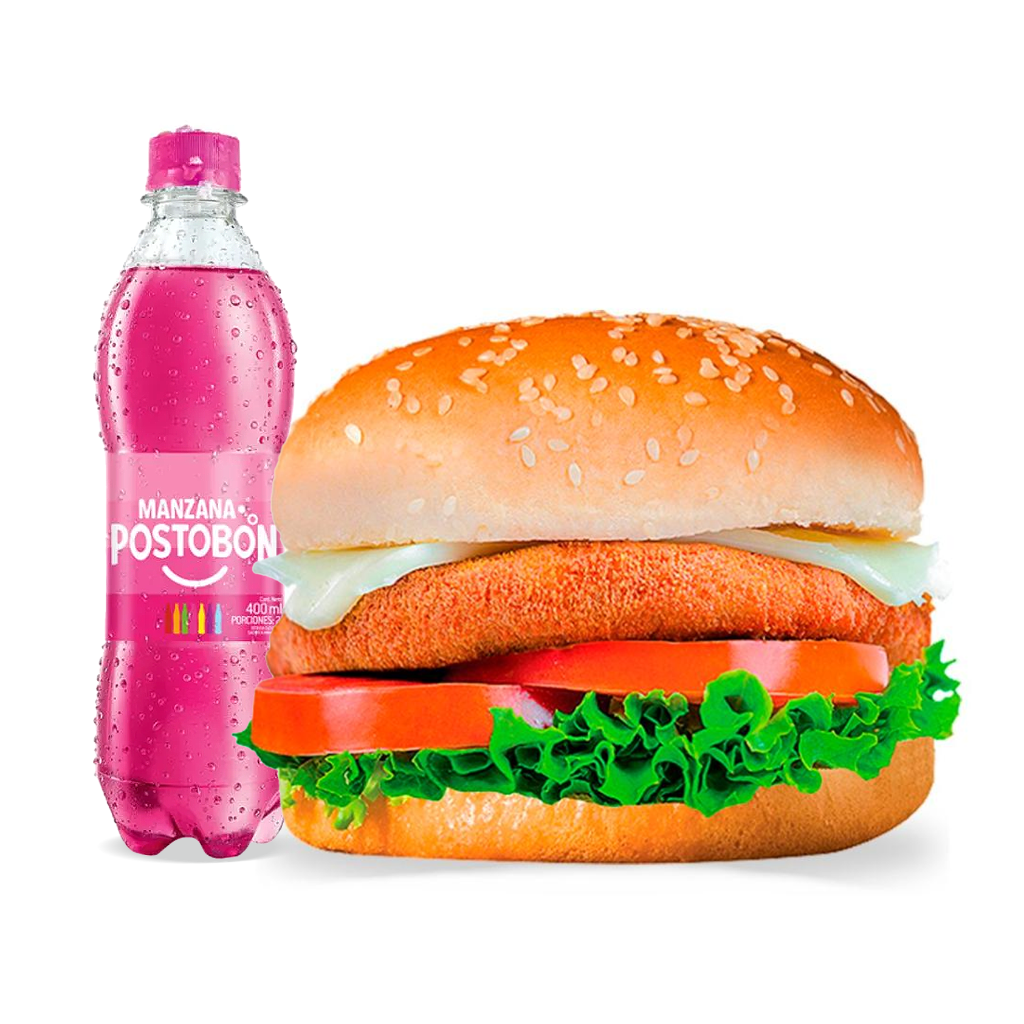 Combo hamburguesa de pollo con bebida - Jarris