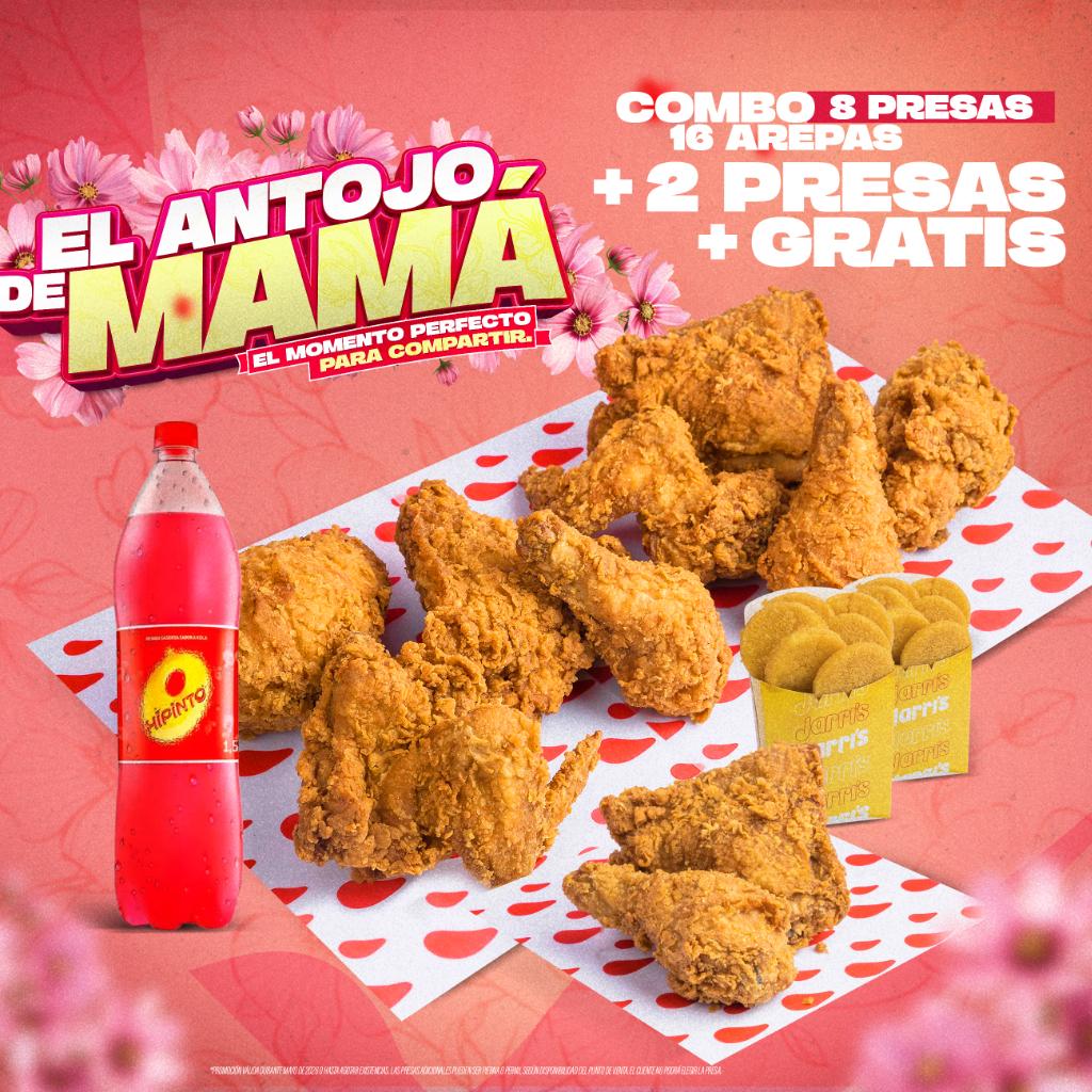 8 PRESAS + 16 AREPAS + POSTOBÓN 1,5 lt. + 2 PRESAS GRATIS_1